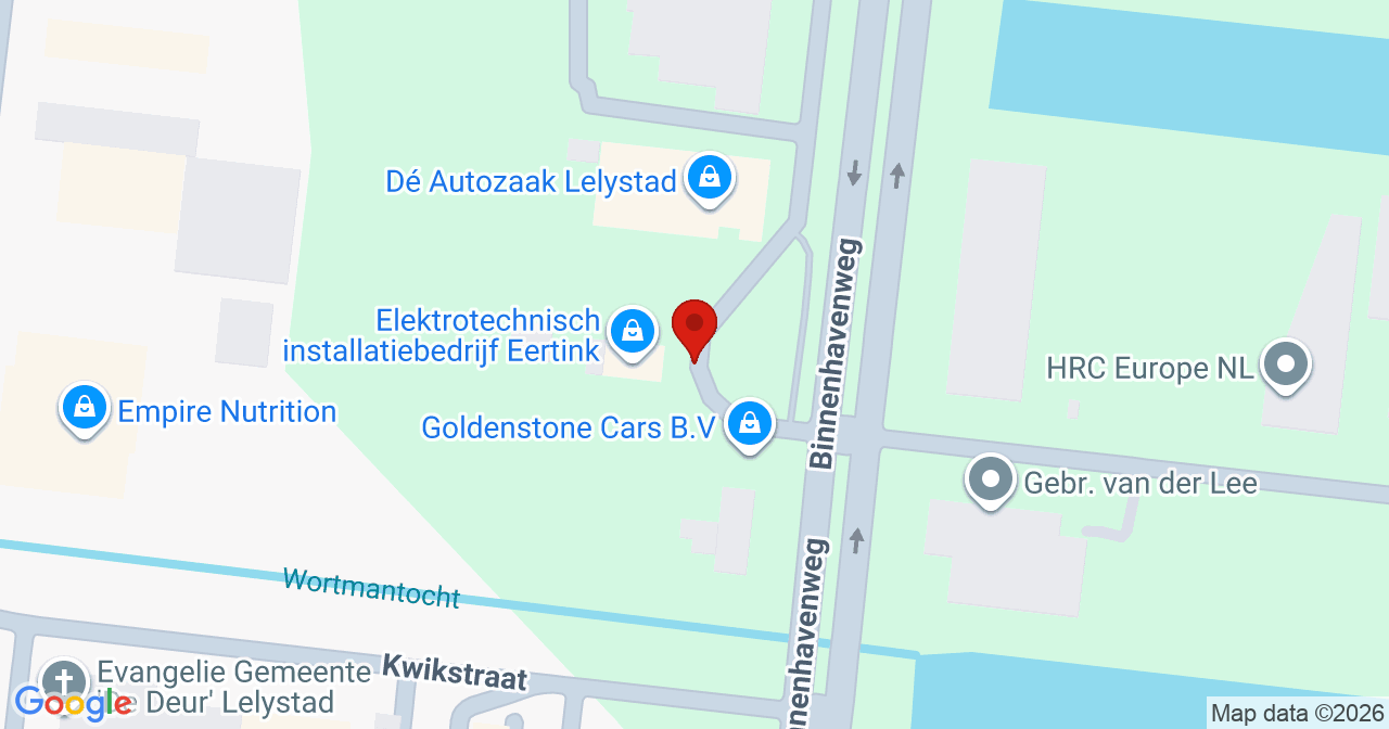 Kaart van het incident in Lelystad met de aanrijroutes van de gealarmeerde eenheden