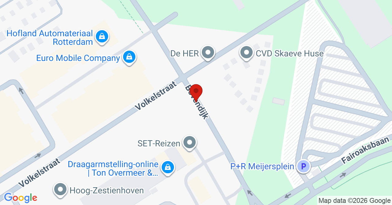 Kaart van het incident in Rotterdam met de aanrijroutes van de gealarmeerde eenheden