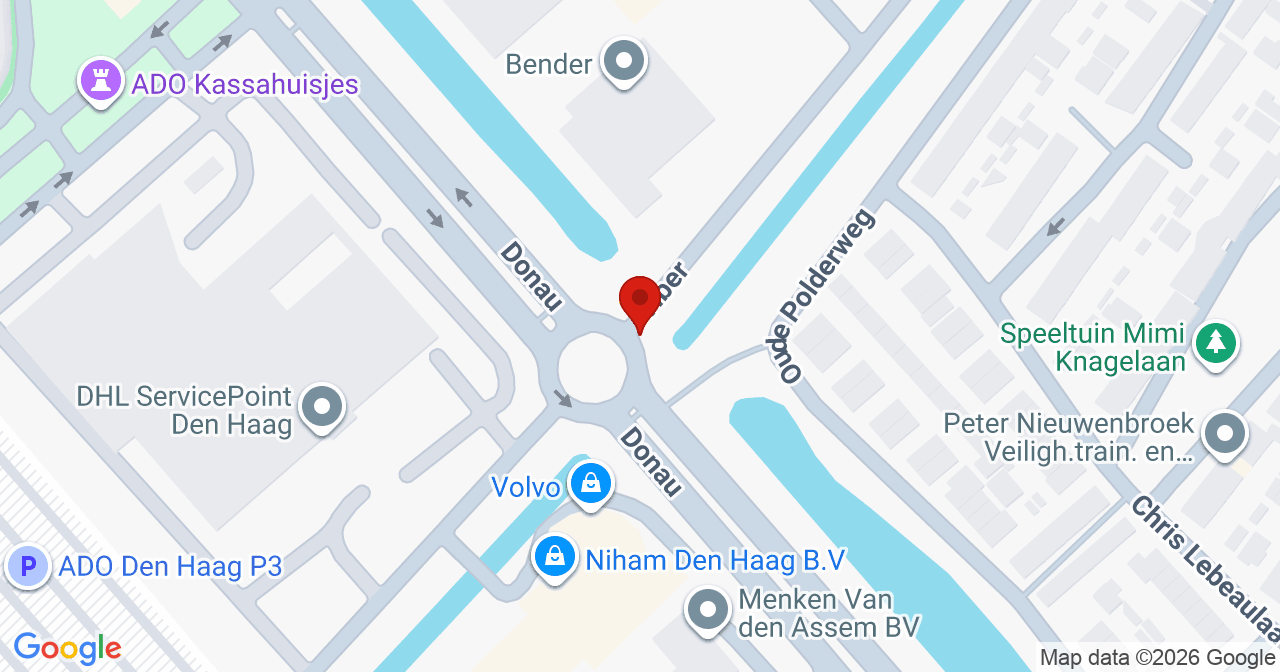 Kaart van het incident in 's-Gravenhage met de aanrijroutes van de gealarmeerde eenheden