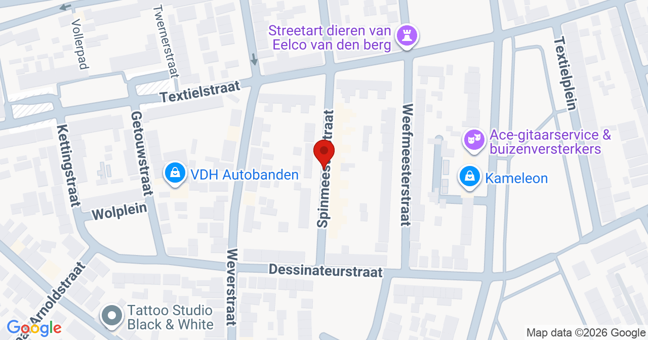 Kaart van het incident in Tilburg met de aanrijroutes van de gealarmeerde eenheden