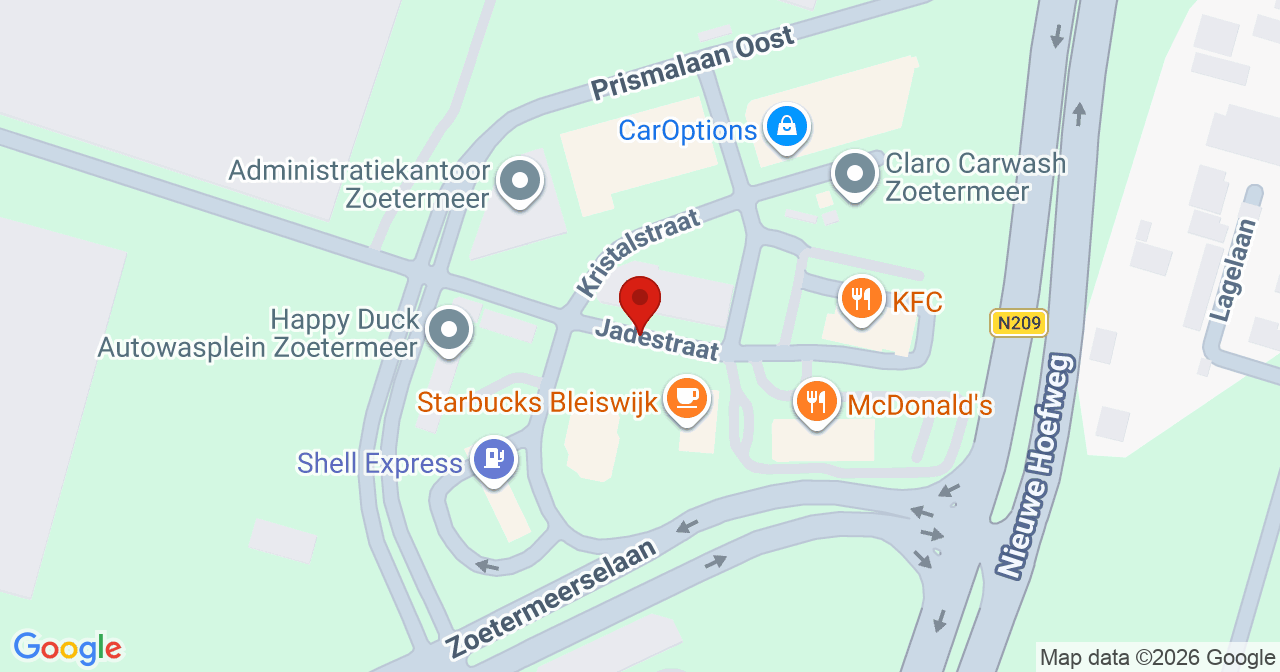 Kaart van het incident in Bleiswijk met de aanrijroutes van de gealarmeerde eenheden