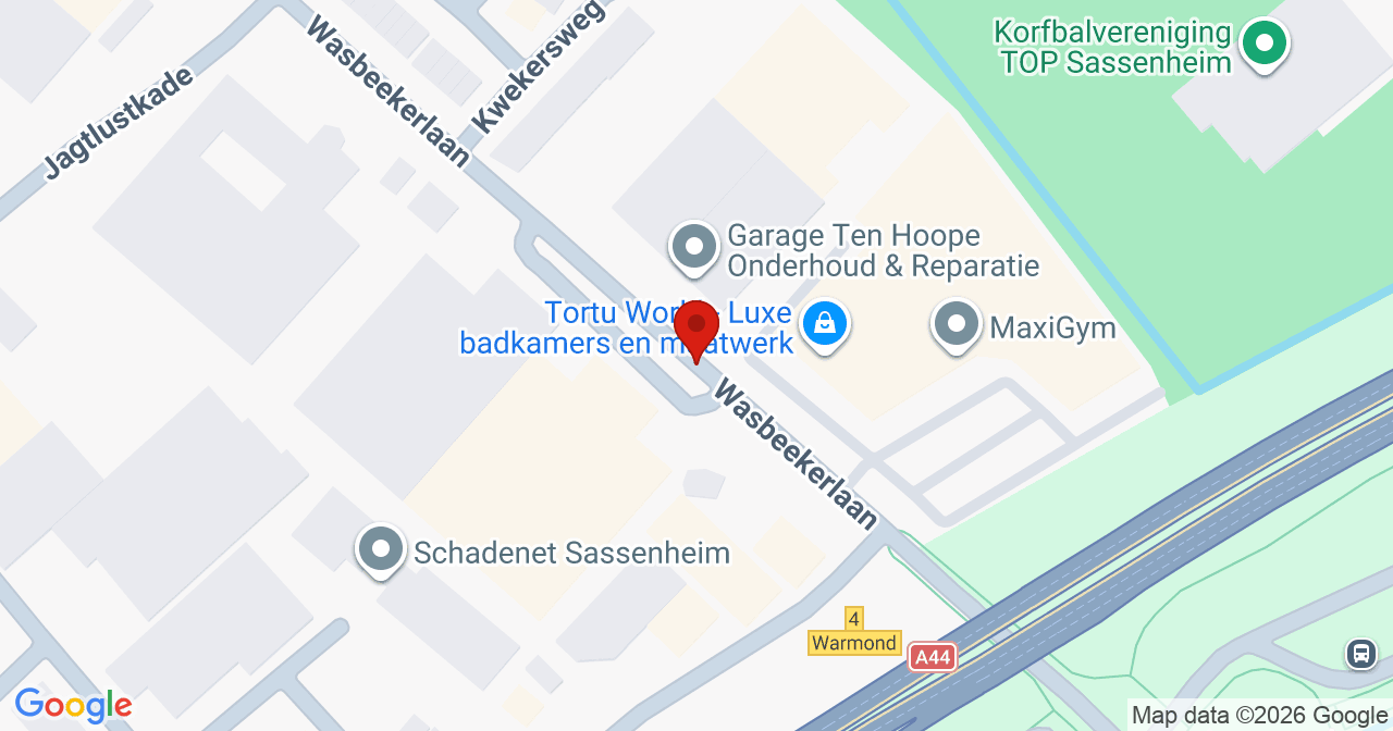 Kaart van het incident in Sassenheim met de aanrijroutes van de gealarmeerde eenheden