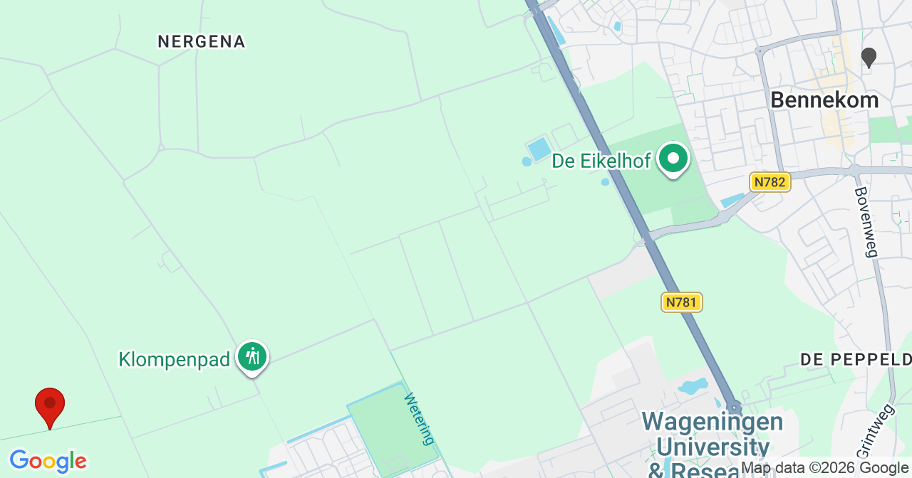 Kaart van het incident in Wageningen met de aanrijroutes van de gealarmeerde eenheden