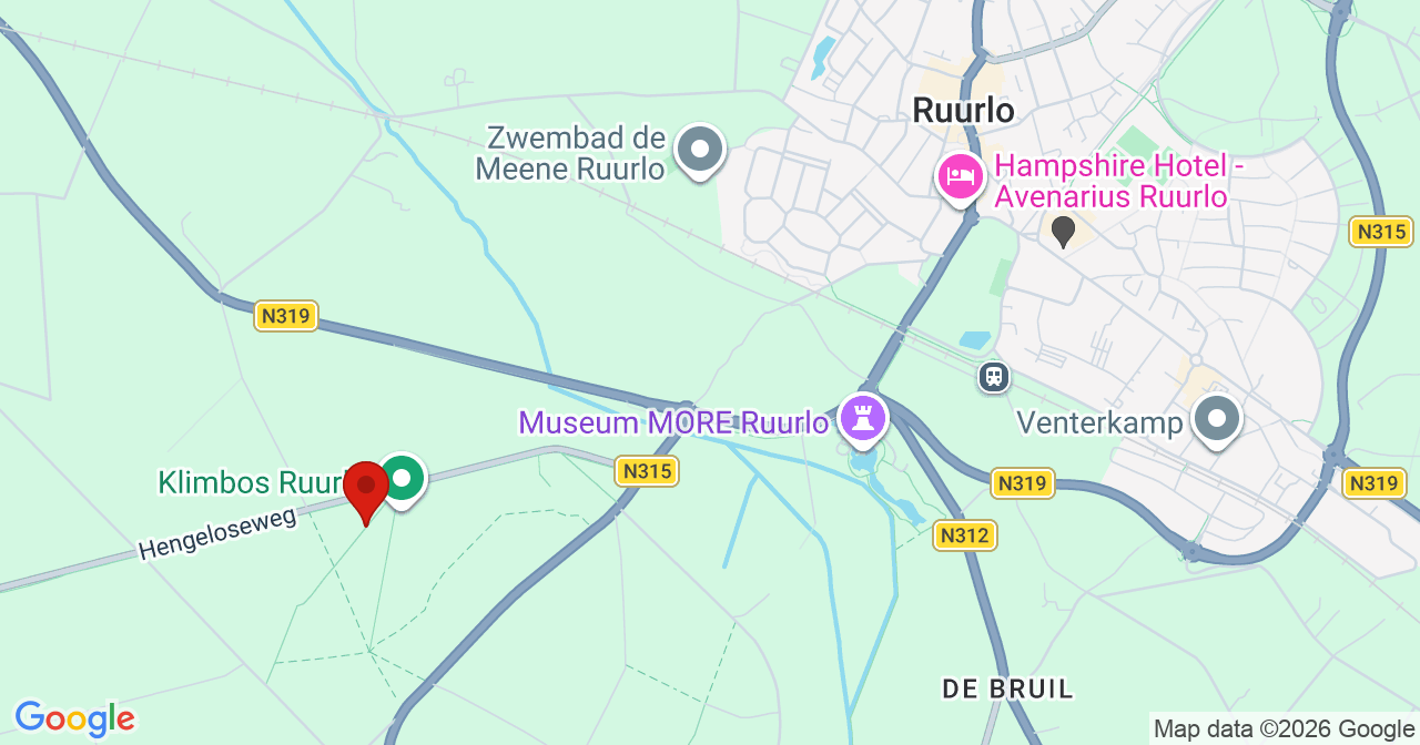 Kaart van het incident in Ruurlo met de aanrijroutes van de gealarmeerde eenheden