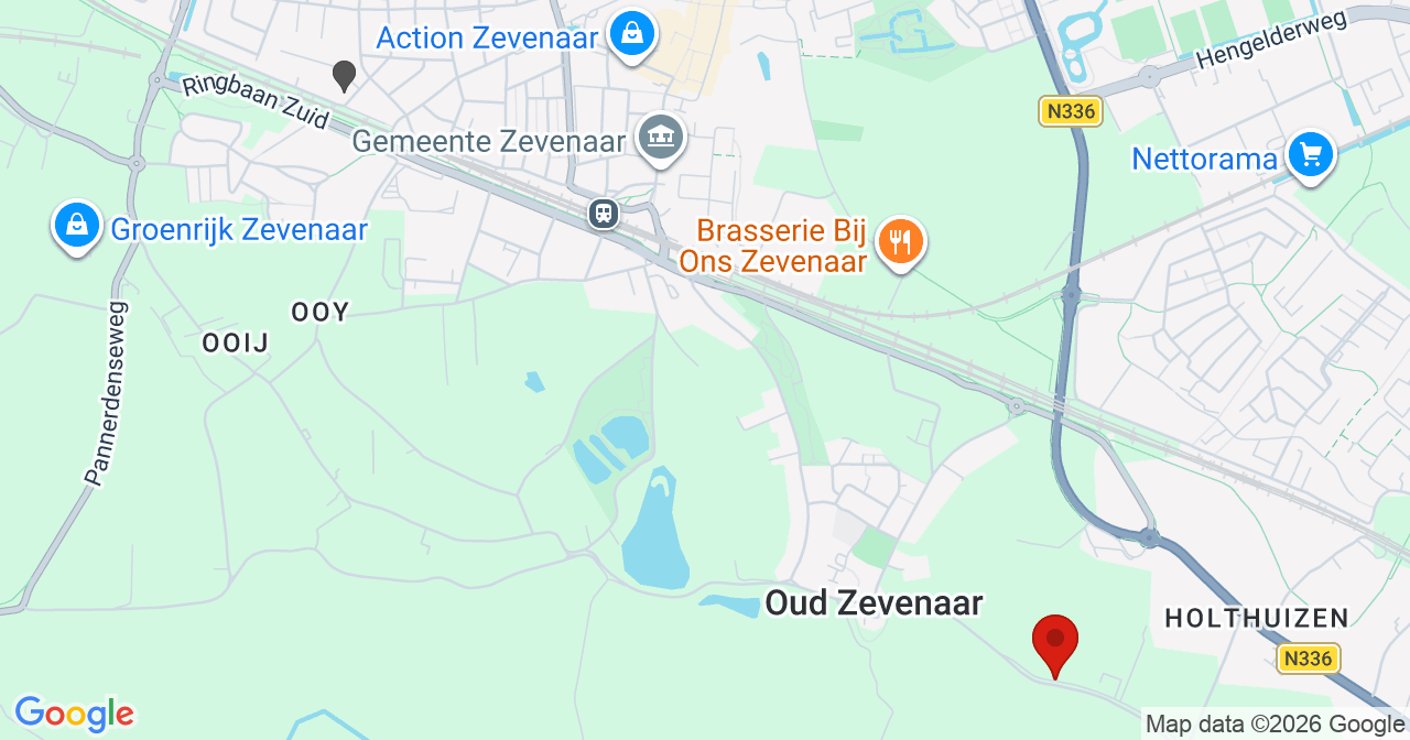 Kaart van het incident in Zevenaar met de aanrijroutes van de gealarmeerde eenheden