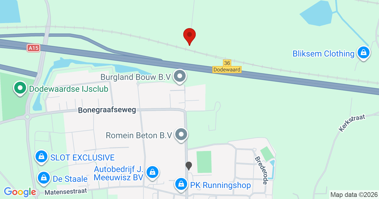 Kaart van het incident in Dodewaard met de aanrijroutes van de gealarmeerde eenheden