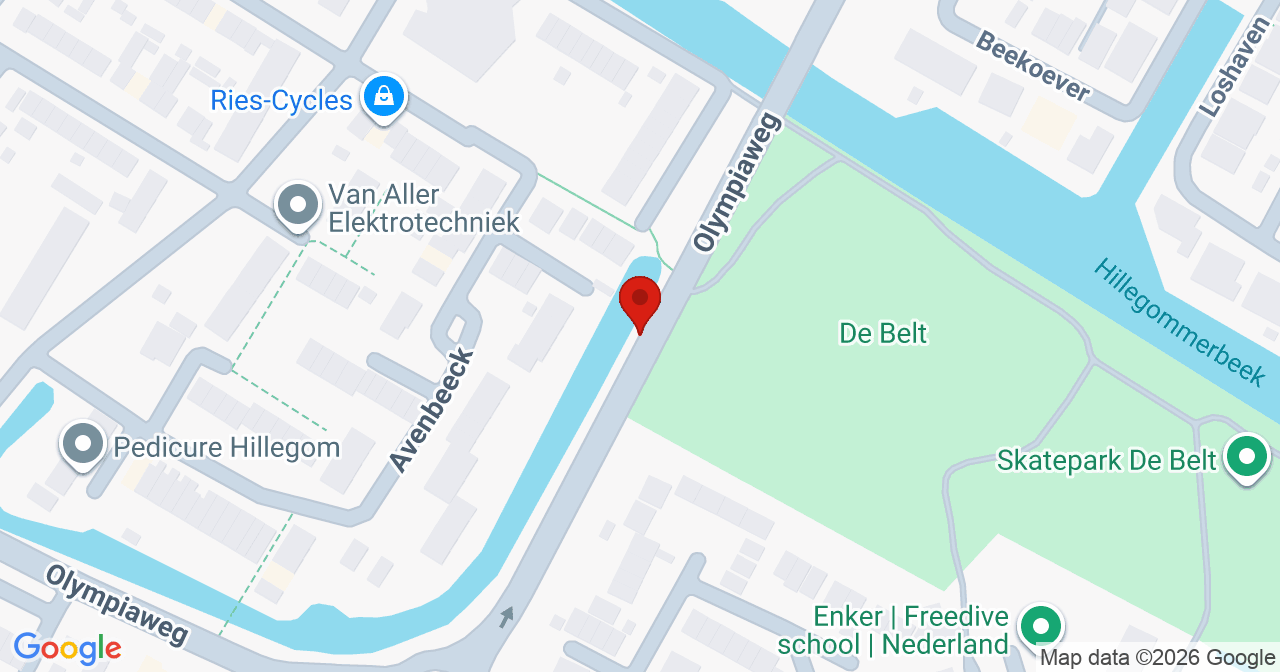Kaart van het incident in Hillegom met de aanrijroutes van de gealarmeerde eenheden