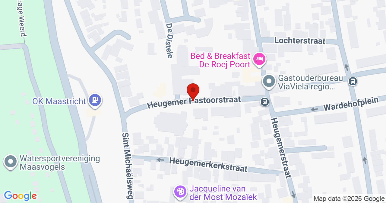 Kaart van het incident in Maastricht met de aanrijroutes van de gealarmeerde eenheden