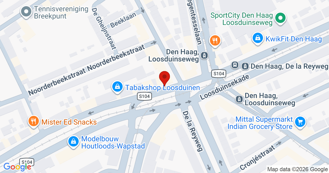 Kaart van het incident in 's-Gravenhage met de aanrijroutes van de gealarmeerde eenheden