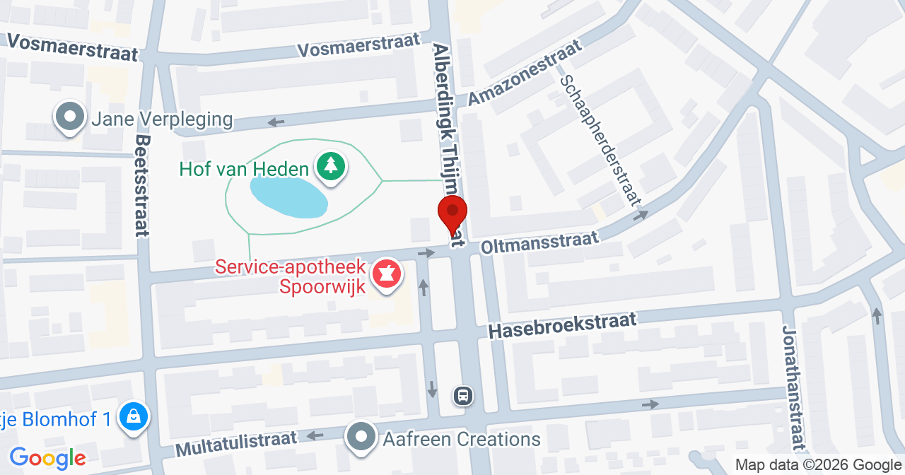 Kaart van het incident in 's-Gravenhage met de aanrijroutes van de gealarmeerde eenheden