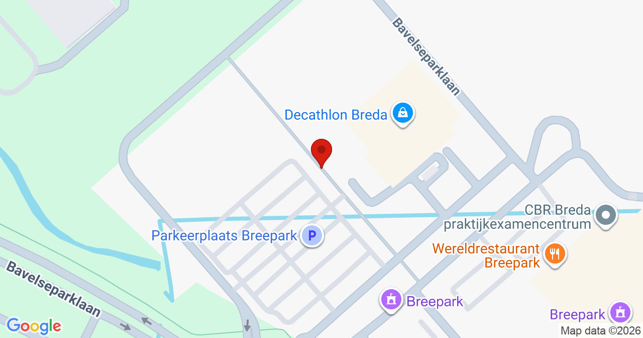 Kaart van het incident in Breda met de aanrijroutes van de gealarmeerde eenheden