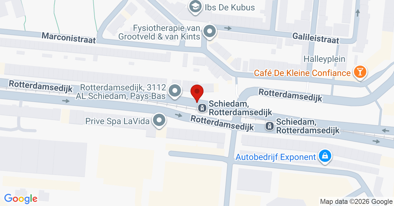 Kaart van het incident in Schiedam met de aanrijroutes van de gealarmeerde eenheden