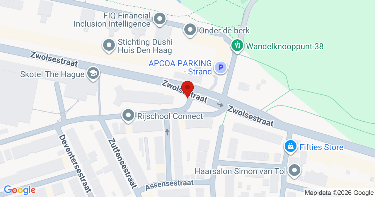Kaart van het incident in 's-Gravenhage met de aanrijroutes van de gealarmeerde eenheden