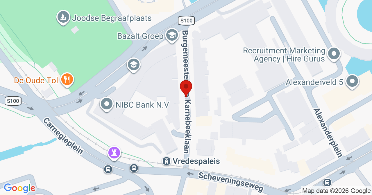 Kaart van het incident in 's-Gravenhage met de aanrijroutes van de gealarmeerde eenheden
