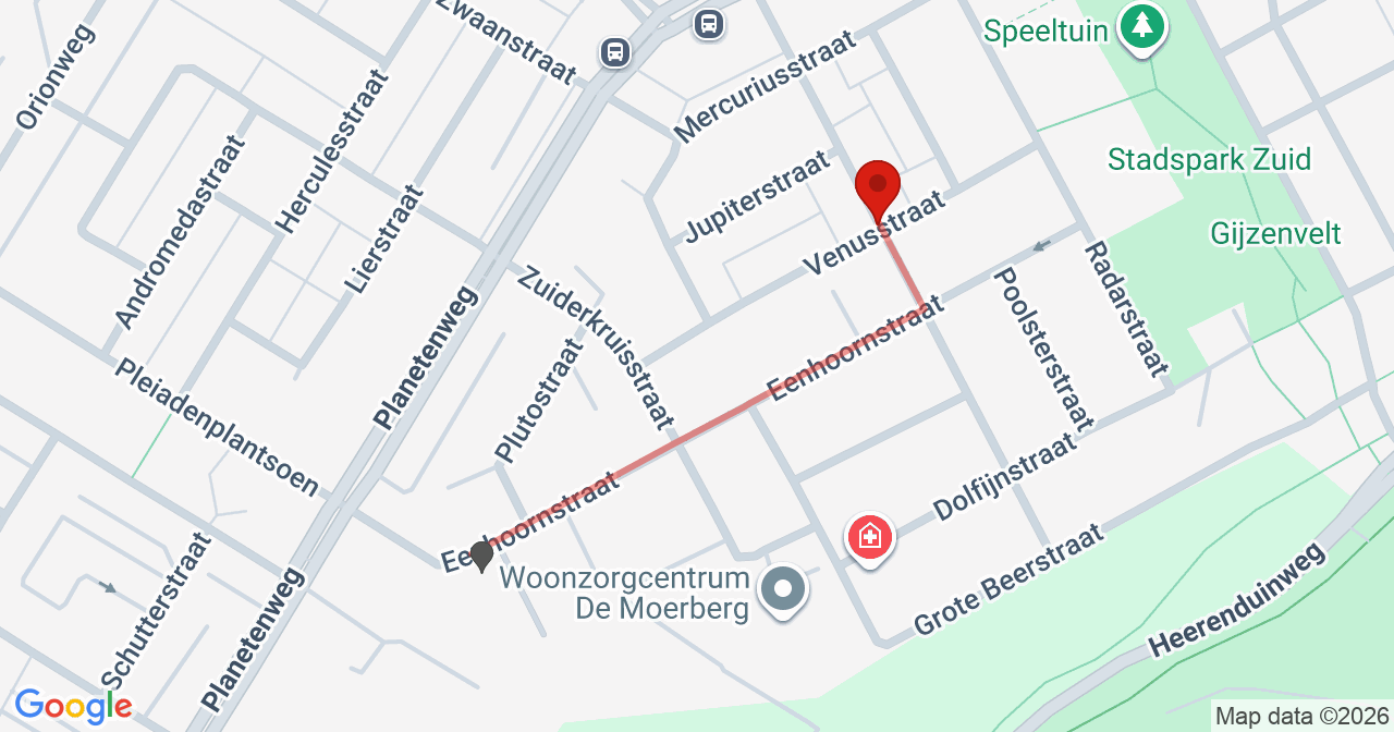 Kaart van het incident in IJmuiden met de aanrijroutes van de gealarmeerde eenheden