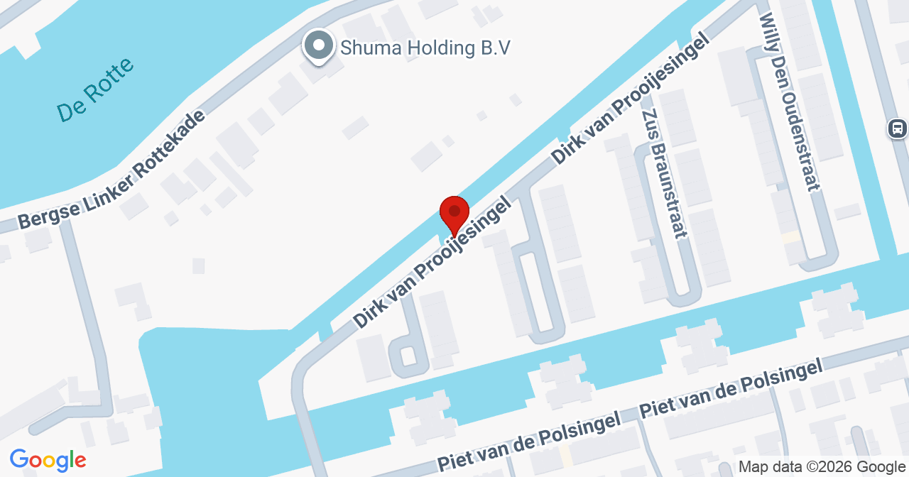 Kaart van het incident in Rotterdam met de aanrijroutes van de gealarmeerde eenheden