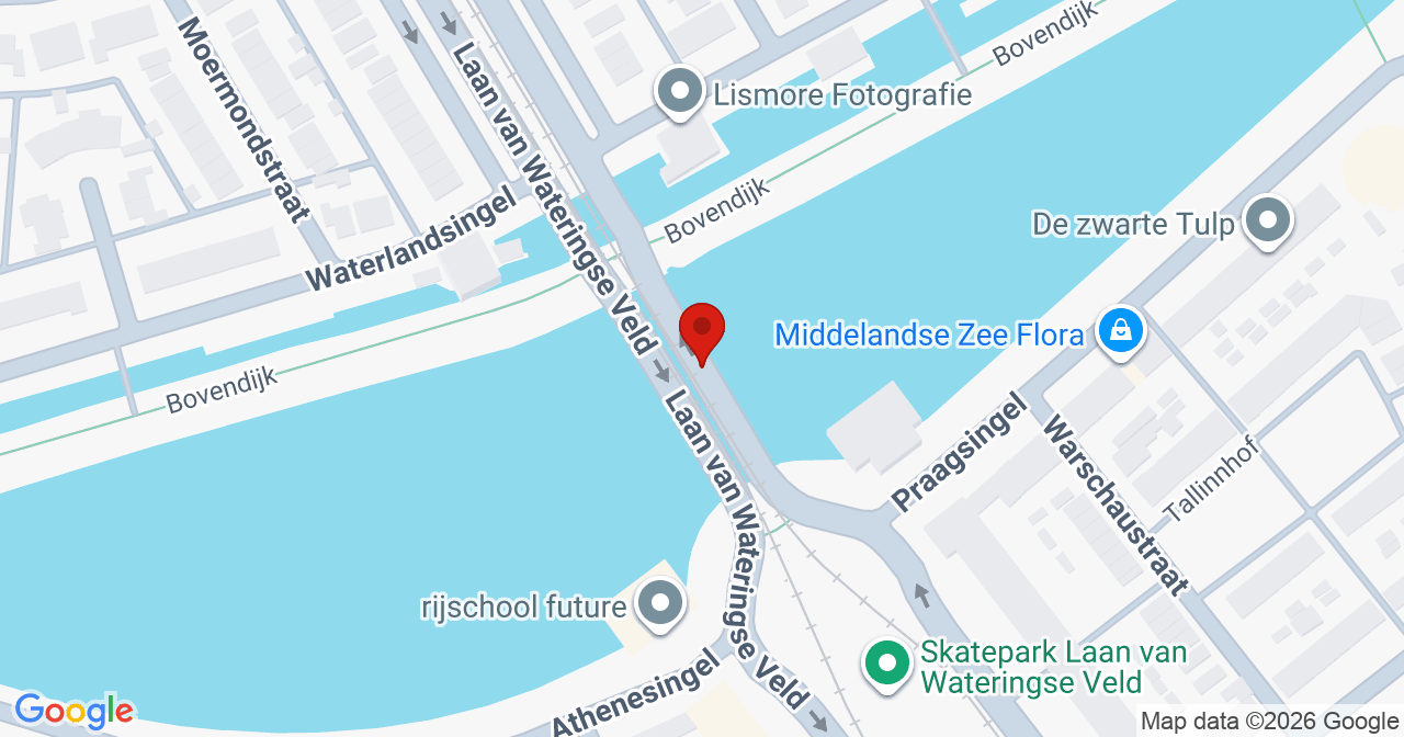 Kaart van het incident in 's-Gravenhage met de aanrijroutes van de gealarmeerde eenheden