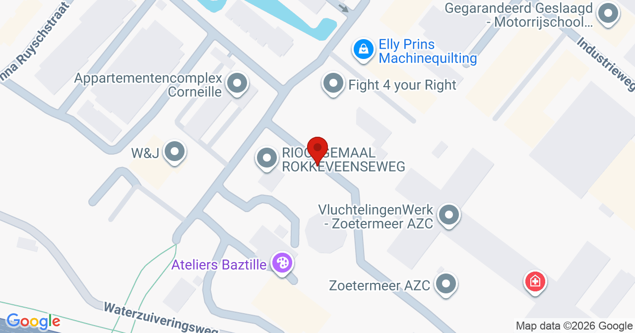 Kaart van het incident in Zoetermeer met de aanrijroutes van de gealarmeerde eenheden