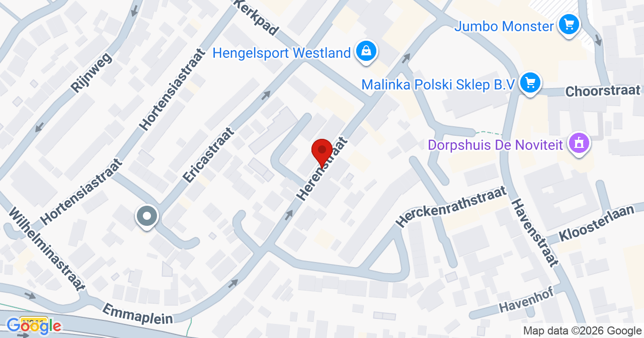 Kaart van het incident in Monster met de aanrijroutes van de gealarmeerde eenheden