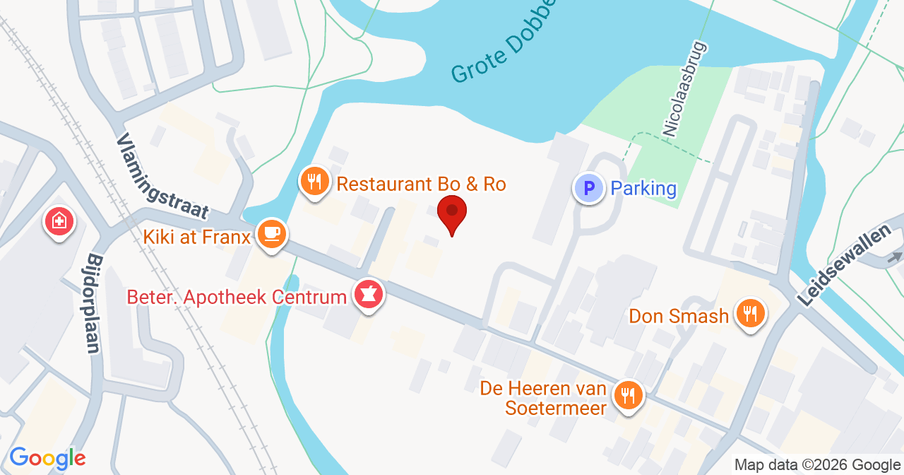 Kaart van het incident in Zoetermeer met de aanrijroutes van de gealarmeerde eenheden