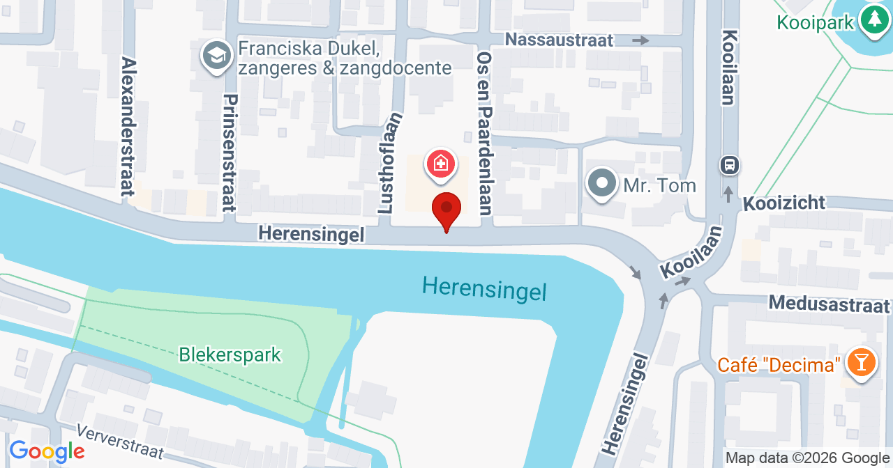 Kaart van het incident in Leiden met de aanrijroutes van de gealarmeerde eenheden