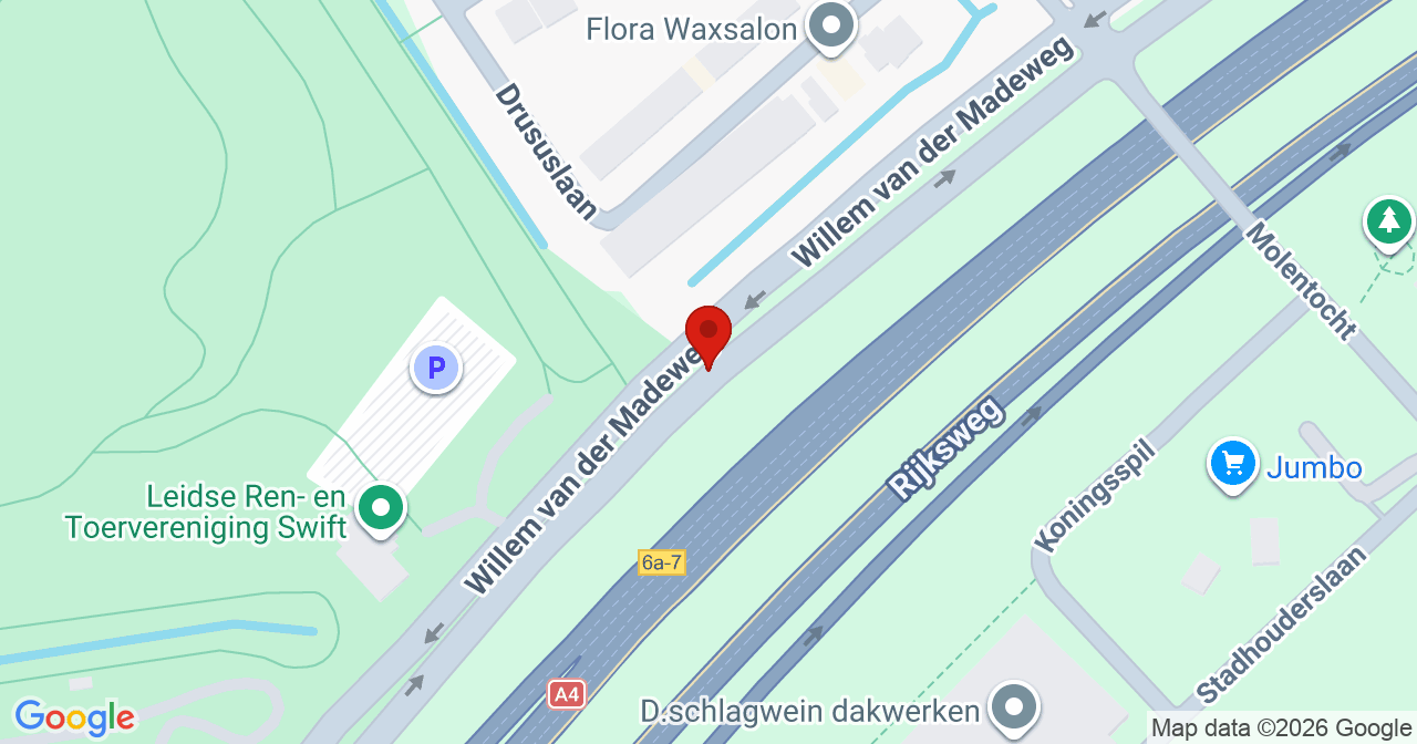 Kaart van het incident in Leiden met de aanrijroutes van de gealarmeerde eenheden