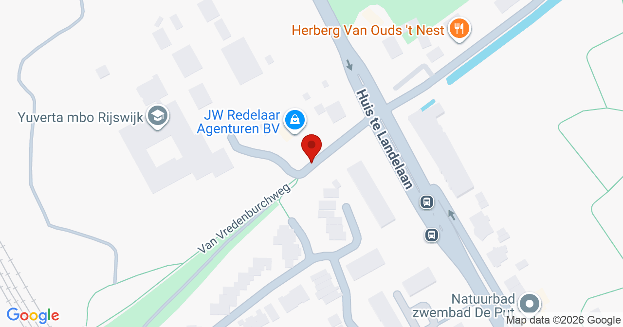 Kaart van het incident in Rijswijk met de aanrijroutes van de gealarmeerde eenheden