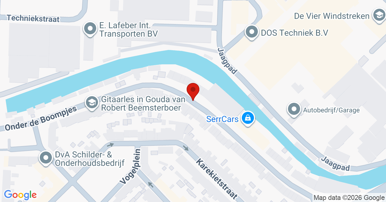 Kaart van het incident in Gouda met de aanrijroutes van de gealarmeerde eenheden