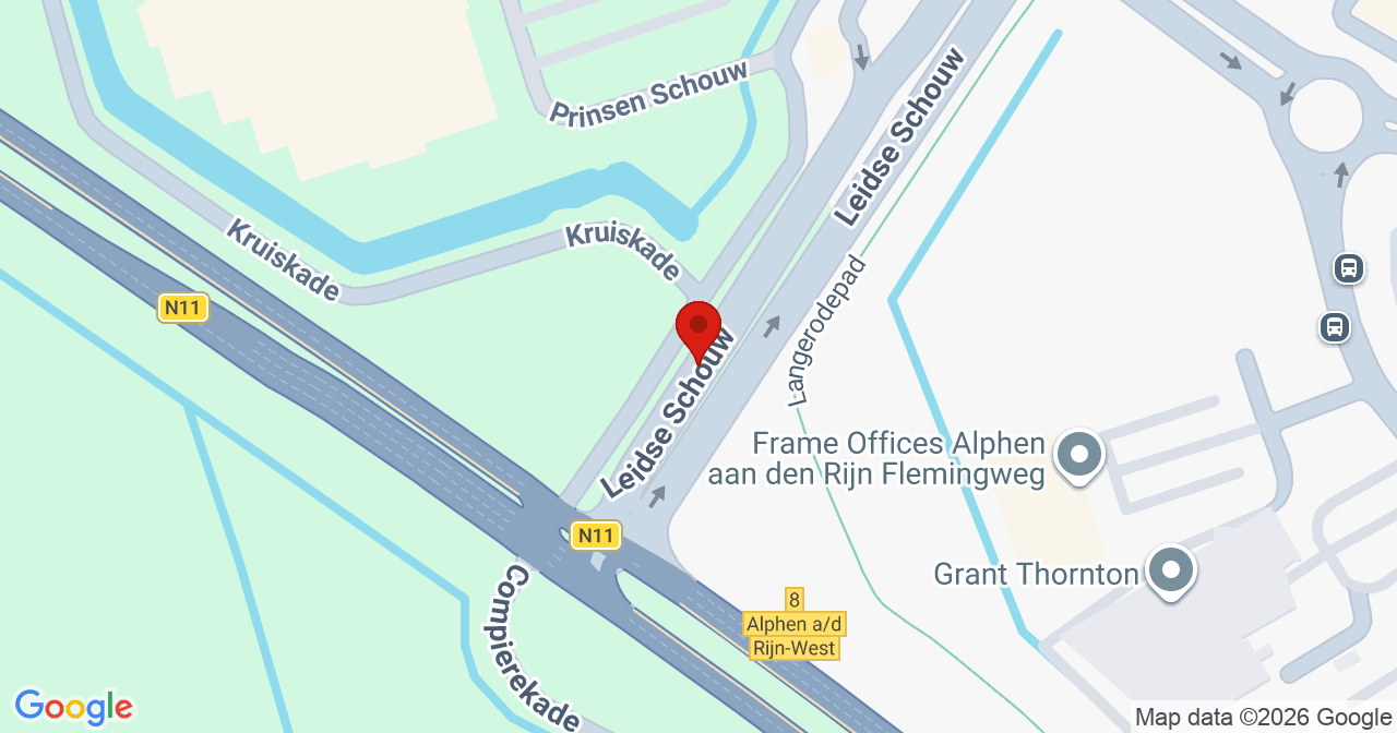 Kaart van het incident in Alphen aan den Rijn met de aanrijroutes van de gealarmeerde eenheden