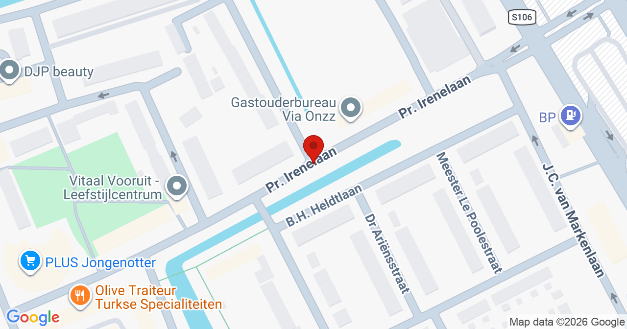 Kaart van het incident in Rijswijk met de aanrijroutes van de gealarmeerde eenheden
