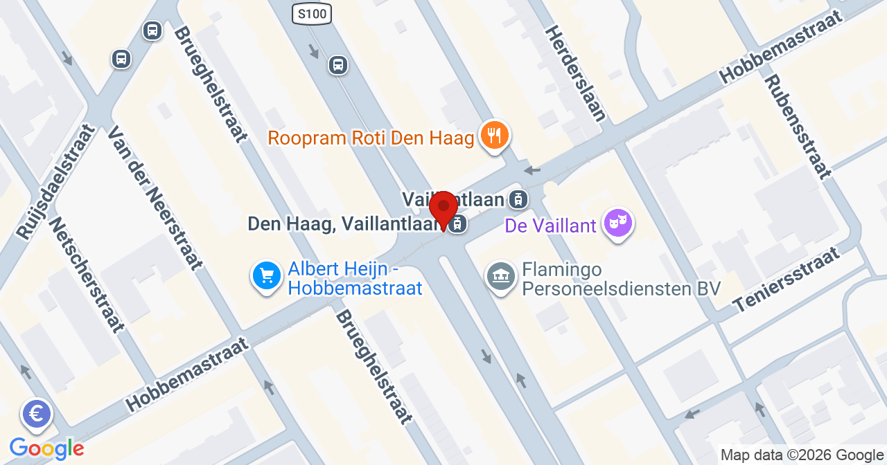 Kaart van het incident in 's-Gravenhage met de aanrijroutes van de gealarmeerde eenheden