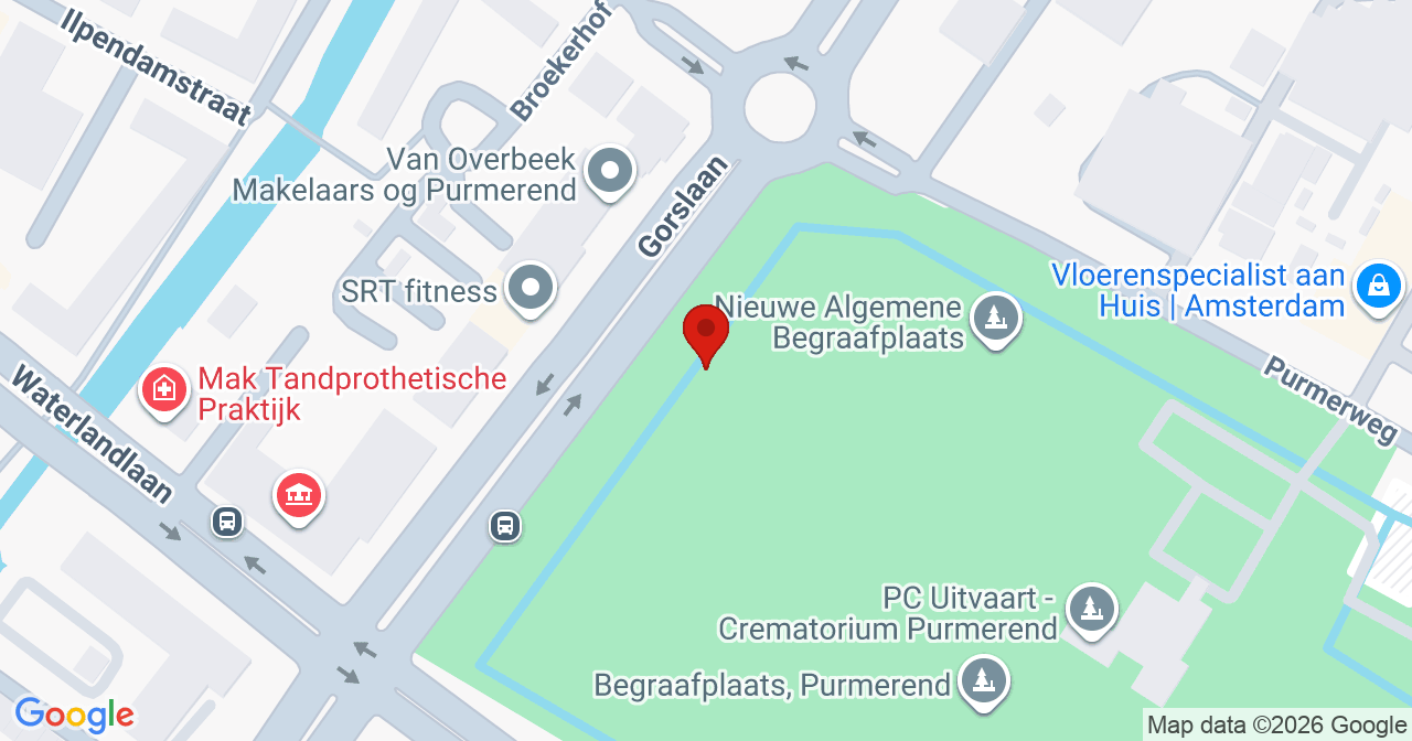Kaart van het incident in Purmerend met de aanrijroutes van de gealarmeerde eenheden