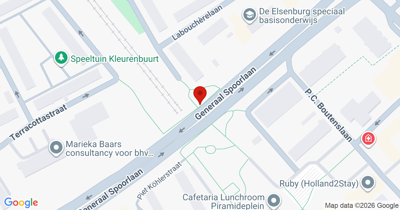 Kaart van het incident in Rijswijk met de aanrijroutes van de gealarmeerde eenheden
