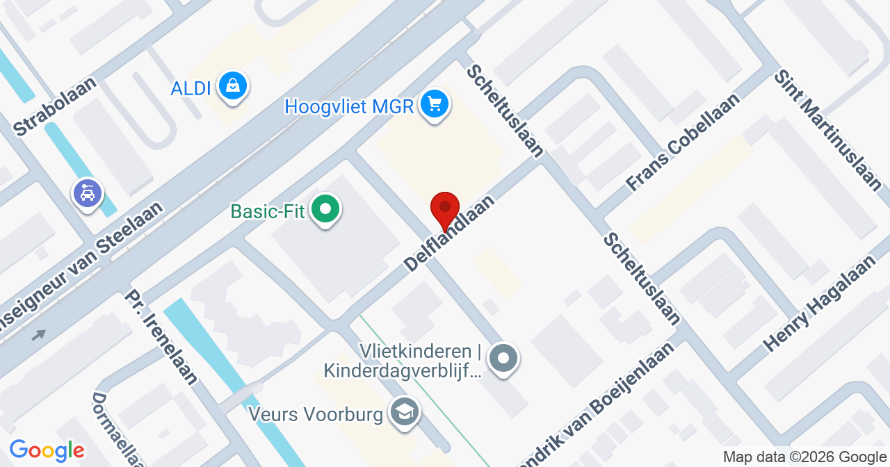 Kaart van het incident in Voorburg met de aanrijroutes van de gealarmeerde eenheden
