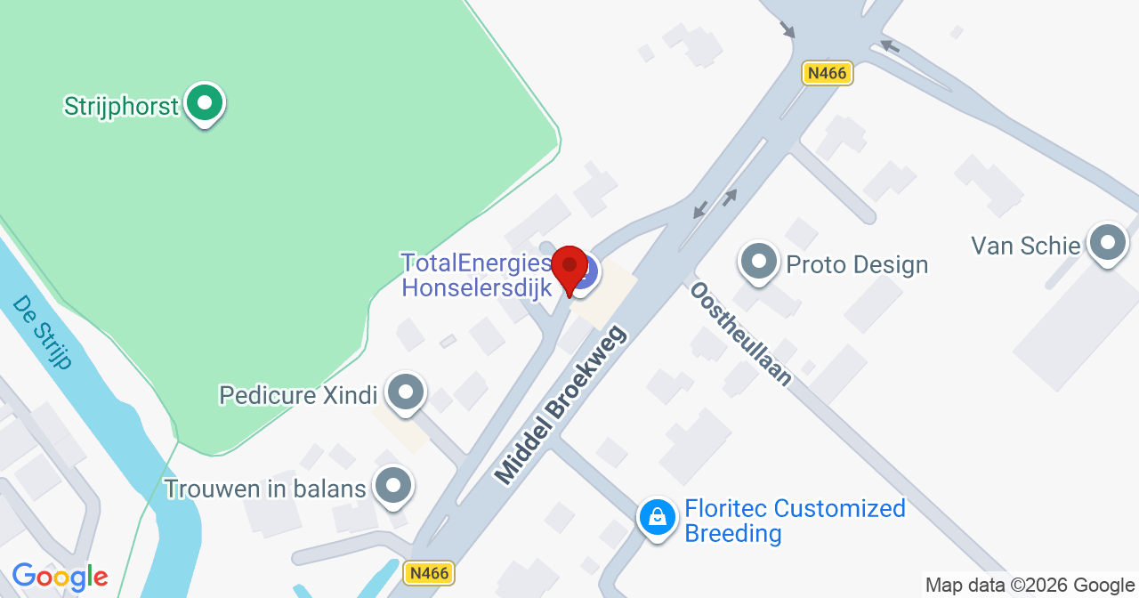 Kaart van het incident in Honselersdijk met de aanrijroutes van de gealarmeerde eenheden