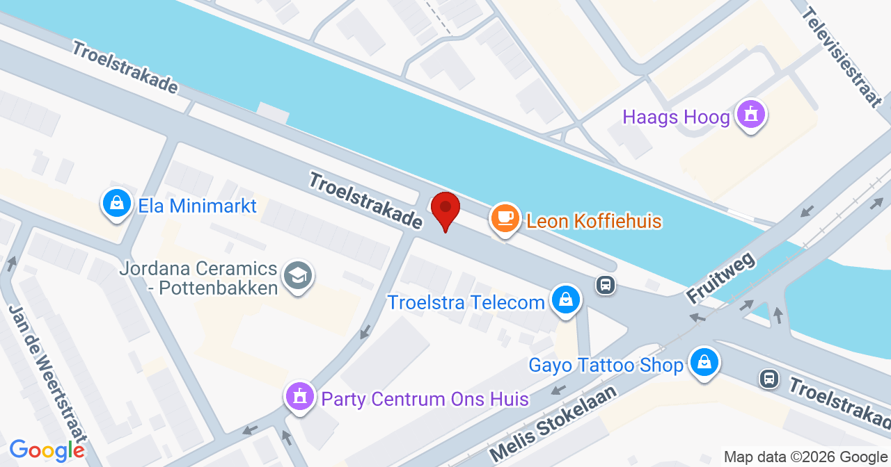Kaart van het incident in 's-Gravenhage met de aanrijroutes van de gealarmeerde eenheden