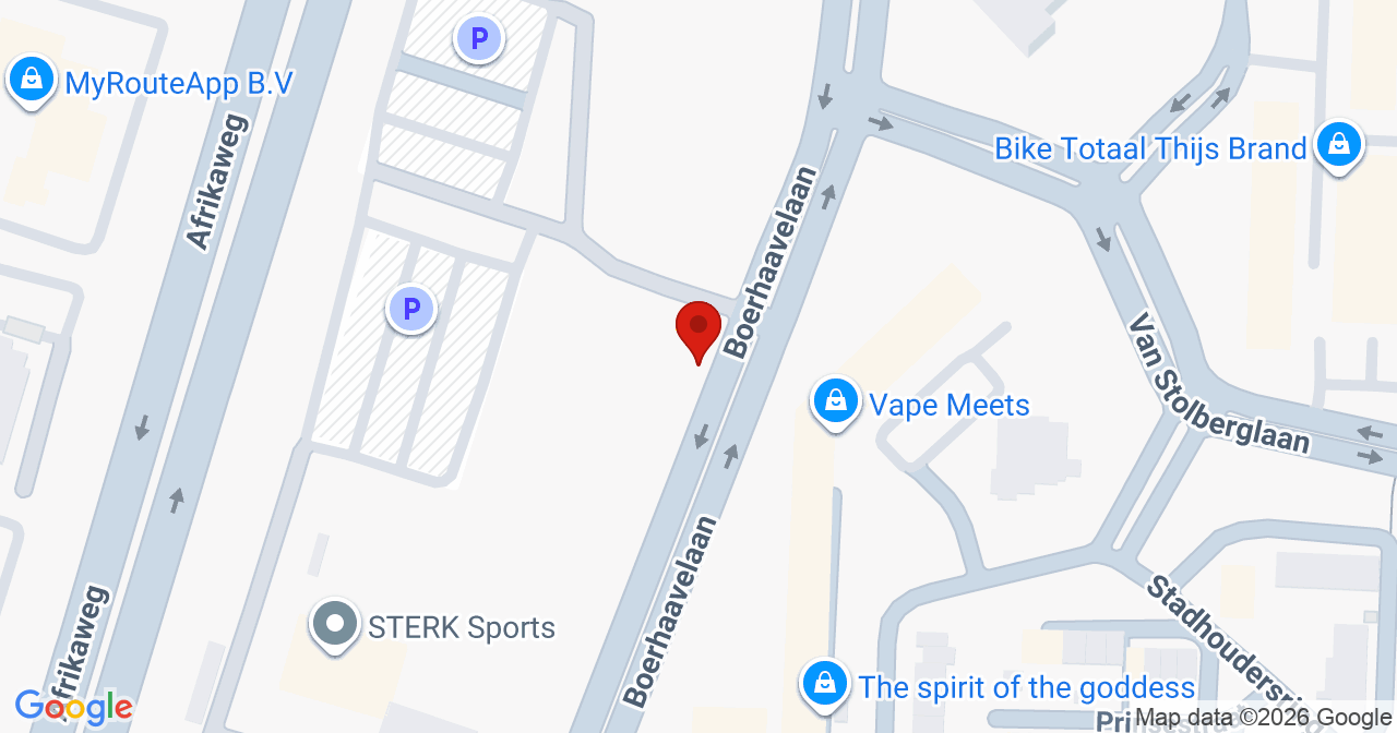 Kaart van het incident in Zoetermeer met de aanrijroutes van de gealarmeerde eenheden