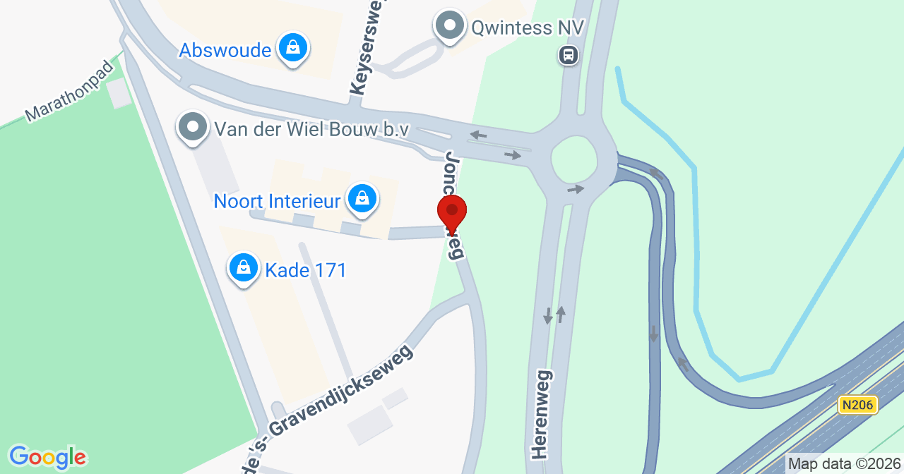 Kaart van het incident in Noordwijk met de aanrijroutes van de gealarmeerde eenheden