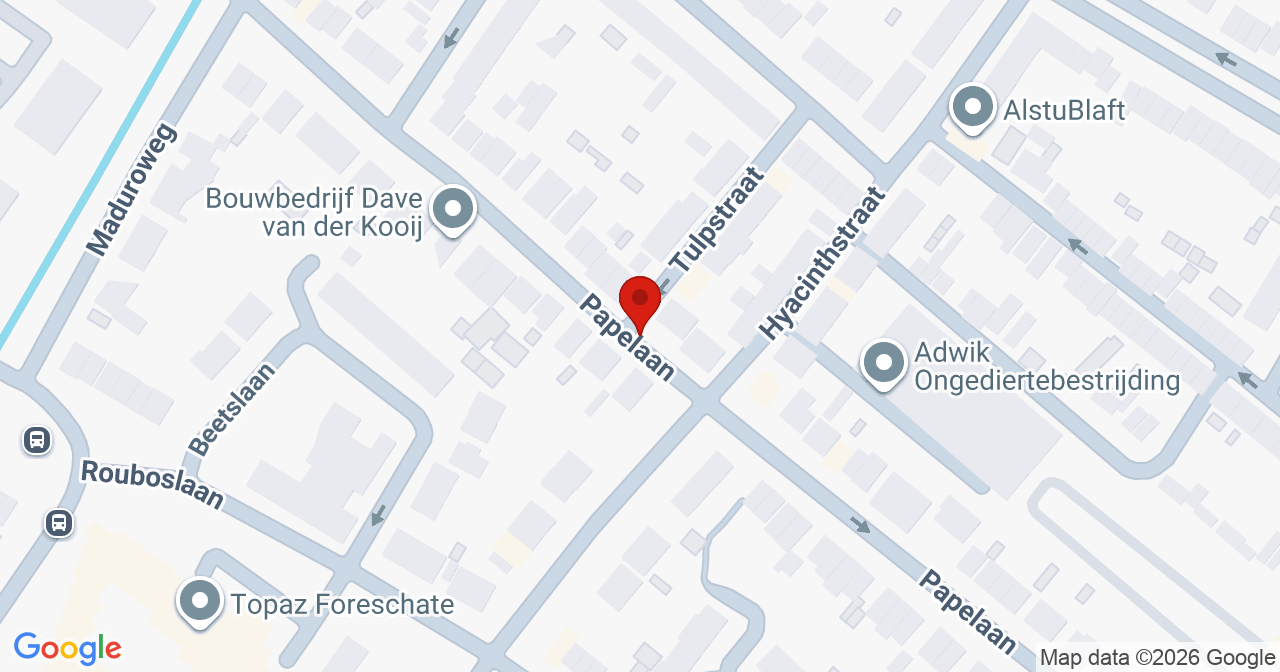 Kaart van het incident in Voorschoten met de aanrijroutes van de gealarmeerde eenheden