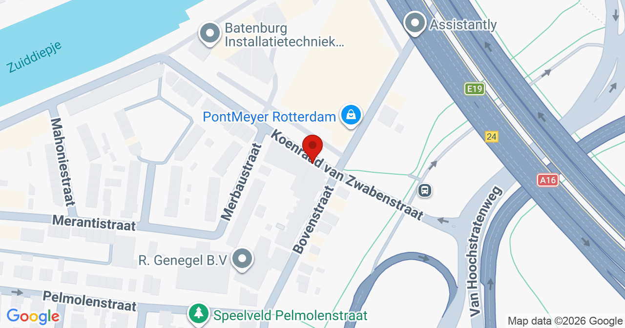 Kaart van het incident in Rotterdam met de aanrijroutes van de gealarmeerde eenheden
