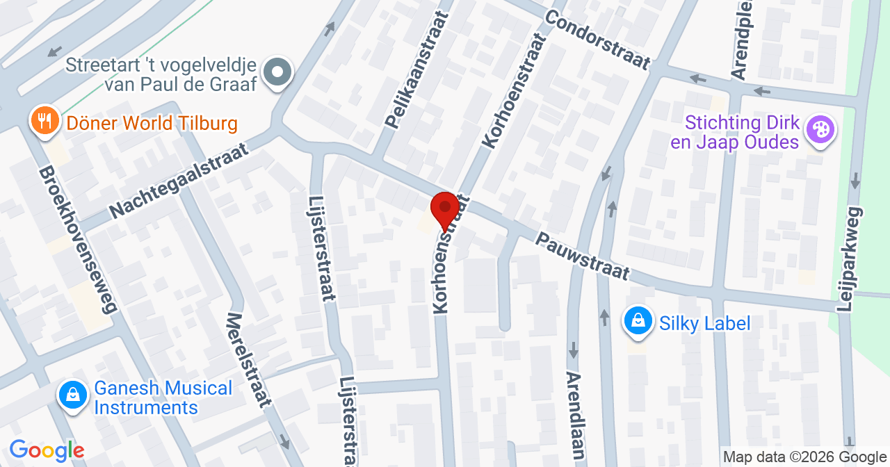 Kaart van het incident in Tilburg met de aanrijroutes van de gealarmeerde eenheden