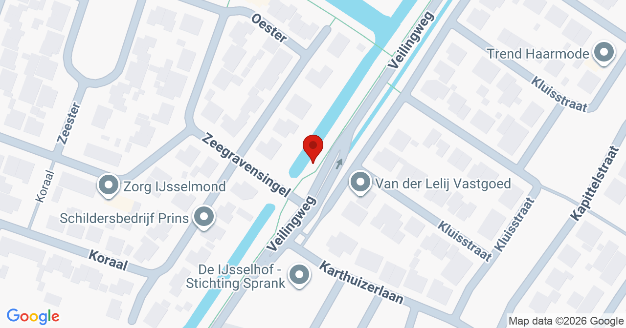 Kaart van het incident in IJsselmuiden met de aanrijroutes van de gealarmeerde eenheden