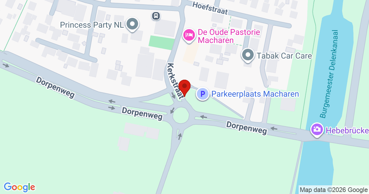 Kaart van het incident in Macharen met de aanrijroutes van de gealarmeerde eenheden