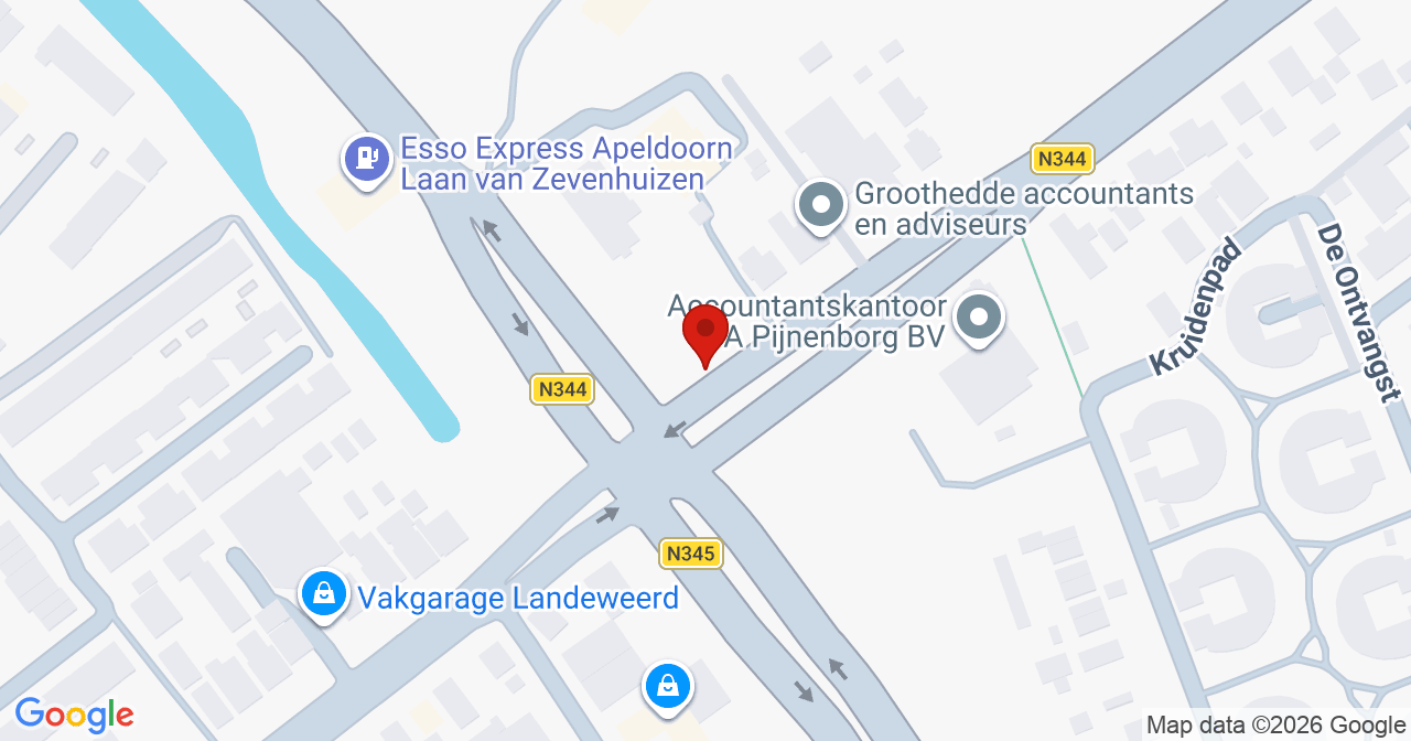 Kaart van het incident in Apeldoorn met de aanrijroutes van de gealarmeerde eenheden