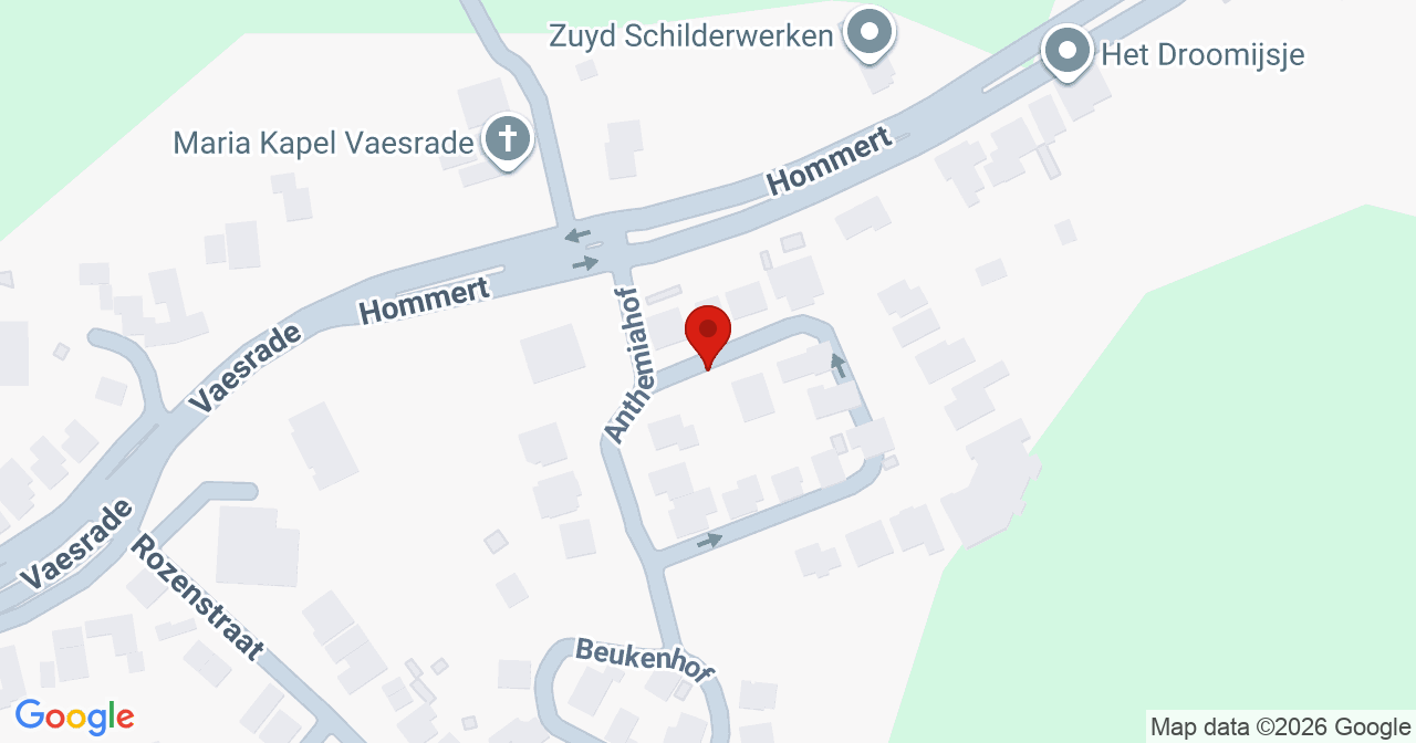 Kaart van het incident in Nuth met de aanrijroutes van de gealarmeerde eenheden