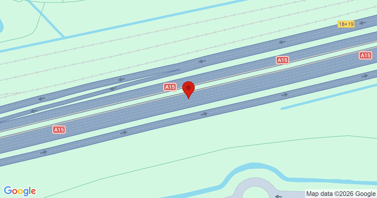 Kaart van het incident in Barendrecht met de aanrijroutes van de gealarmeerde eenheden