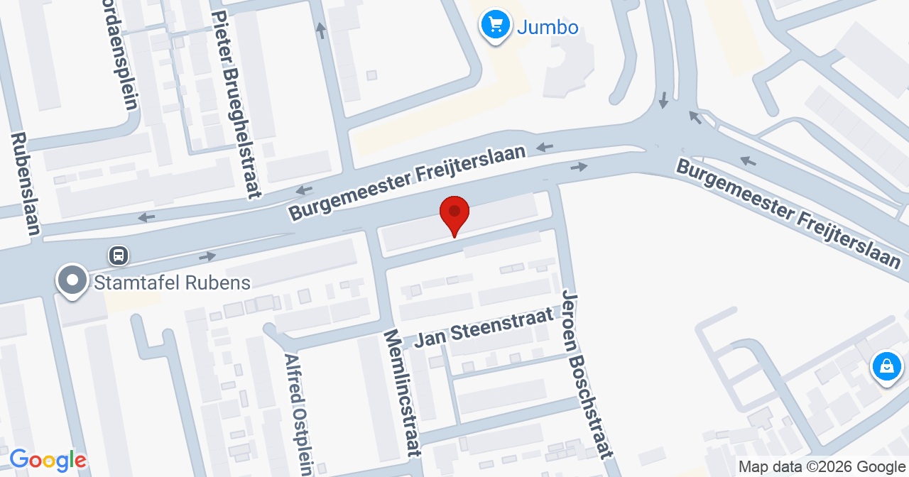 Kaart van het incident in Roosendaal met de aanrijroutes van de gealarmeerde eenheden