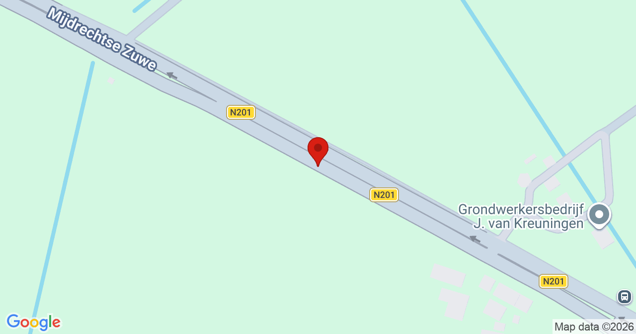 Kaart van het incident in Mijdrecht met de aanrijroutes van de gealarmeerde eenheden