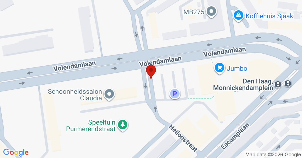 Kaart van het incident in 's-Gravenhage met de aanrijroutes van de gealarmeerde eenheden