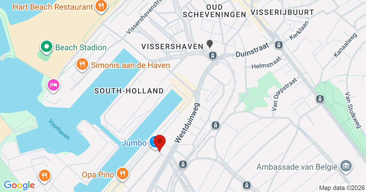 Kaart van het incident in 's-Gravenhage met de aanrijroutes van de gealarmeerde eenheden